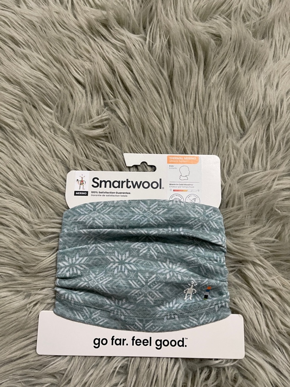 Smartwool Teal and White Patterned Neck Gaiter